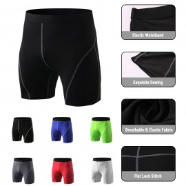 Men Sport Shorts Elastic Bodycon Quick-dry Athlete Fitness Gym Yoga Shorts