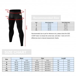 Men Sports Pants Elastic Waist Side Pockets Moisture-wicking Stretchy Tights Running Weightlifting Athletic Leggings