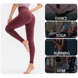 Women Fleece Legging Pocket Quick Dry High Waisted Sport Running Yoga Pants