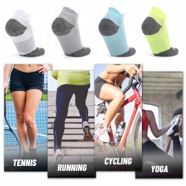 Ankle Socks Low Cut Ribbed Breathable Athletic Running Sport Jogger Socks