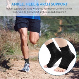 Toless Ankle Protective Sock High Elastic Pressure Support Stocking Ankle Brace Relief Support Socks