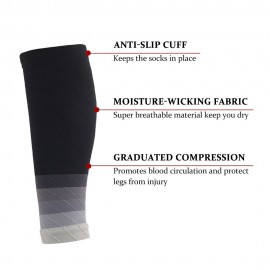 Calf Sleeves Breathable Calf Wraps Shin Protector Socks Leg Socks Calf Braces Footless Running Socks for Cycling Mountaineering Marathons Basketball