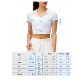 Women Sports T-shirt Crop Tops Short Sleeve Slim Shirts for Running Tennis Golf Workout