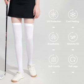 Sun Sleeves Leg Sleeves UV Protection Open Heel Cooling Sleeves Stockings for Tennis Golf