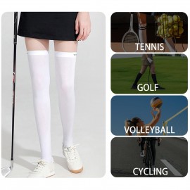 Sun Sleeves Leg Sleeves UV Protection Open Heel Cooling Sleeves Stockings for Tennis Golf