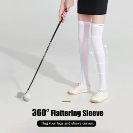 Sun Sleeves Leg Sleeves UV Protection Open Heel Cooling Sleeves Stockings for Tennis Golf