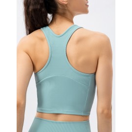 Women Yoga Tank Tops with Built in Bra Crop Sports Vests for Workout Running Gym Home