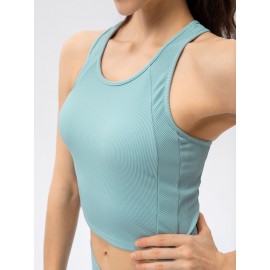 Women Yoga Tank Tops with Built in Bra Crop Sports Vests for Workout Running Gym Home