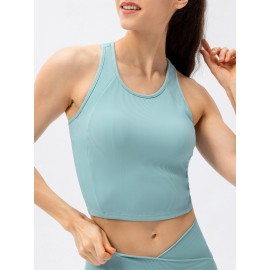 Women Yoga Tank Tops with Built in Bra Crop Sports Vests for Workout Running Gym Home