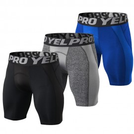 Men Quick Dry Shorts Running Leggings Running Tights Gym Training Fitness Sport Shorts Leggings Male Underwear