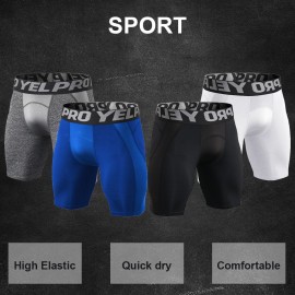 Men Quick Dry Shorts Running Leggings Running Tights Gym Training Fitness Sport Shorts Leggings Male Underwear