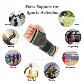 Wrist Support Sleeve Half-Finger Wrist Band Wrist Palm Support Brace Wrist Sleeve for Men Women