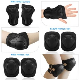 Kids 7 in 1 Helmet and Pads Set Adjustable Kids Knee Pads Elbow Pads Wrist Guards for Scooter Skateboard Roller Skating Cycling