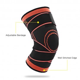 Basketball Knee Brace Pads Sports Knee Sleeve with Bandage Breathable Knee Support Protector