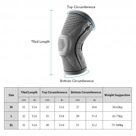 1pcs Knee Support Men Women Knee Brace with Side Stabilizers Silicone Pad Sports Knee Sleeves for Weightlifting Powerlifting Running