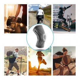 1pcs Knee Support Men Women Knee Brace with Side Stabilizers Silicone Pad Sports Knee Sleeves for Weightlifting Powerlifting Running