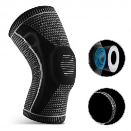 1pcs Knee Support Men Women Knee Brace with Side Stabilizers Silicone Pad Sports Knee Sleeves for Weightlifting Powerlifting Running