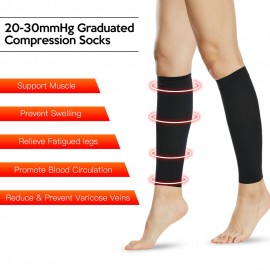 1 Pair Socks Men Women 20-30mmHg Stockings Sleeves for Varicose Vein Swelling