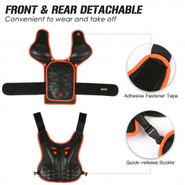 Kids Armor Vest Detachable Body Chest Spine Back Protector Vest Protective Jacket for Cycling Skating Skiing Skateboarding