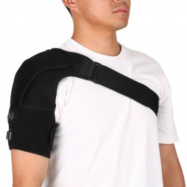 Portable Massaging Heated Shoulder Wrap Brace Heating Infrared Pad Strap Shoulder Sleeve with UK/US/EU Adapter