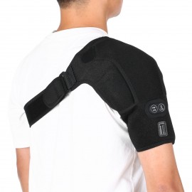 Portable Massaging Heated Shoulder Wrap Brace Heating Infrared Pad Strap Shoulder Sleeve with UK/US/EU Adapter