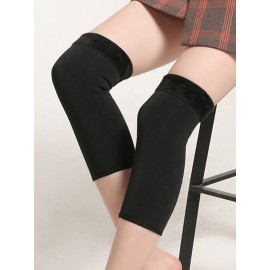 Pair of Knee Warmers Thermal Elastic Non-Slip Braces Protector Knee Pad Sleeve for Women