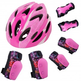 7 in 1 Kids Bike Helmet Pads Adjustable Protective Skateboard Helmet Children Sports Protective Gear Set