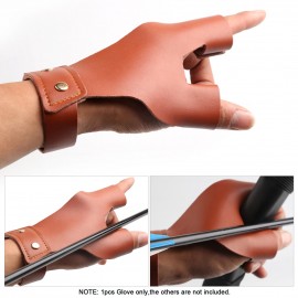 1pcs Archery Hand Guard Leather Finger Protector 2 Finger Protective Glove