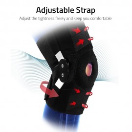 Sport Brace Adjustable Knee Band Knee Protective Bandage with Side Metal Stabilizer