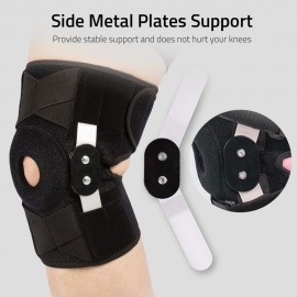 Sport Brace Adjustable Knee Band Knee Protective Bandage with Side Metal Stabilizer