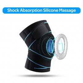 Sports Knee Brace Adjustable Knee Band Knee Protective Bandage with Spring Support