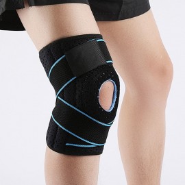 Sports Knee Brace Adjustable Knee Band Knee Protective Bandage with Spring Support