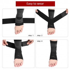 1pc Ankle Support Brace Breathable Adjustable Ankle Sleeve Wrap for Sprains Injury Recovery