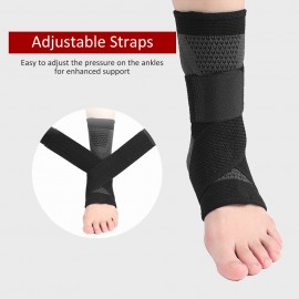 1pc Ankle Support Brace Breathable Adjustable Ankle Sleeve Wrap for Sprains Injury Recovery