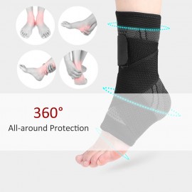 1pc Ankle Support Brace Breathable Adjustable Ankle Sleeve Wrap for Sprains Injury Recovery