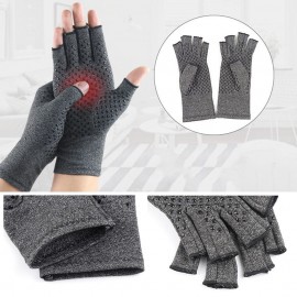 Anti-slip Fingerless Arthritis Gloves Carpal Tunnel Gloves for Computer Typing Pain Relief