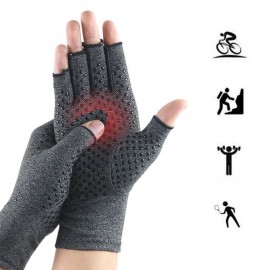 Anti-slip Fingerless Arthritis Gloves Carpal Tunnel Gloves for Computer Typing Pain Relief