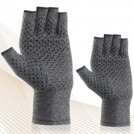 Anti-slip Fingerless Arthritis Gloves Carpal Tunnel Gloves for Computer Typing Pain Relief