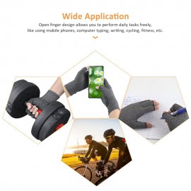 Anti-slip Fingerless Arthritis Gloves Carpal Tunnel Gloves for Computer Typing Pain Relief