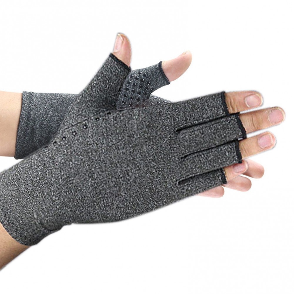 Anti-slip Fingerless Arthritis Gloves Carpal Tunnel Gloves for Computer Typing Pain Relief