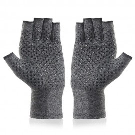 Anti-slip Fingerless Arthritis Gloves Carpal Tunnel Gloves for Computer Typing Pain Relief