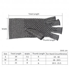 Anti-slip Fingerless Arthritis Gloves Carpal Tunnel Gloves for Computer Typing Pain Relief