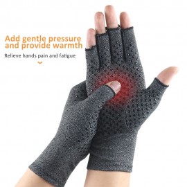 Anti-slip Fingerless Arthritis Gloves Carpal Tunnel Gloves for Computer Typing Pain Relief