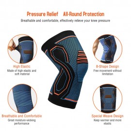 1PC High Elastic Knee Brace Stretchable Knee Protective Sleeve Breathable Leg Joint Protector Exercise Kneepad