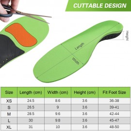 Arch Support Insoles for Men and Women Orthotic Shoe Inserts for Flat Feet Plantar Fasciitis