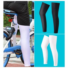 Outdoor Ice Silk Sleeve Calf Protective Sleeve Anti-Slip Leg UV Protection Sleeve for Cycling Running Basketball