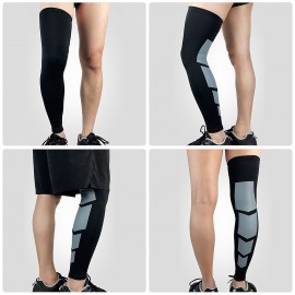 1pc Full Leg Knee Sleeve Men Women Long Leg Sleeve Protective Leg Brace for Sport Basketball Cycling Football