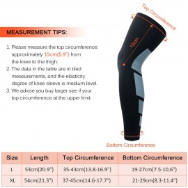 1pc Full Leg Knee Sleeve Men Women Long Leg Sleeve Protective Leg Brace for Sport Basketball Cycling Football