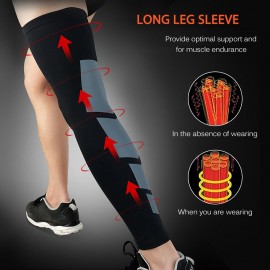 1pc Full Leg Knee Sleeve Men Women Long Leg Sleeve Protective Leg Brace for Sport Basketball Cycling Football