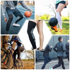 1pc Full Leg Knee Sleeve Men Women Long Leg Sleeve Protective Leg Brace for Sport Basketball Cycling Football